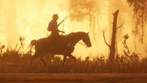 Horse Red Dead Redemption 2 Burning Forest Wallpaper