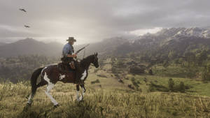 Horse Red Dead Redemption 2 Grass Field Wallpaper