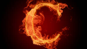 Hot And Flaming C Alphabet Wallpaper