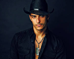 Hot Guy Black Cowboy Hat Wallpaper