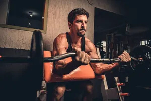 Hot Guy Lifting Barbell Wallpaper