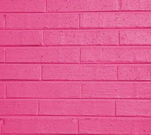 Hot Pink Colored Brick Wall Wallpaper