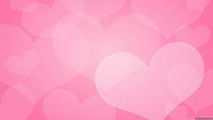 Hot Pink Faint Light Pink Hearts Wallpaper