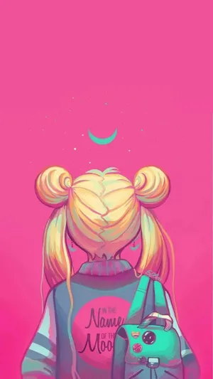 Hot Pink Sailor Moon Pfp Wallpaper