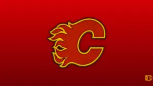 Hot Red Calgary Flames Logo Wallpaper