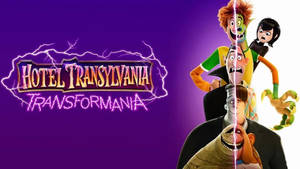 Hotel Transylvania Transformania Purple Art Wallpaper