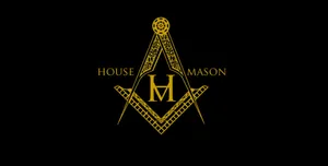House Mason Golden Masonic Logo Wallpaper