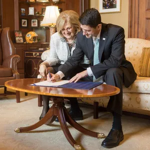 House Speaker Paul Ryan Signing Documents Wallpaper