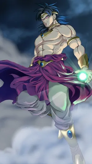 Hovering Broly Iphone Ki Blast Wallpaper