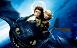 How To Train Your Dragon Riding Toothless Wallpaper