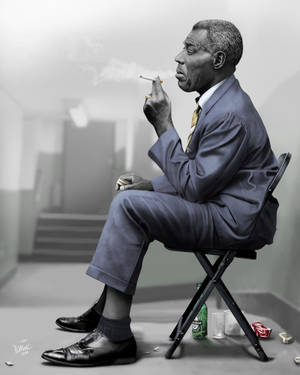 Howlin Wolf Singer Fanart Painting Smoking Wallpaper