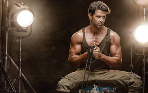 Hrithik Roshan Dark Brown Tattered Top Wallpaper