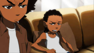 Huey And Riley In Living Room Boondocks Hd Wallpaper