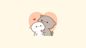 Hugging Cute Cat Pfp Wallpaper