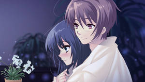 Hugging From Behind Love Anime Wallpaper