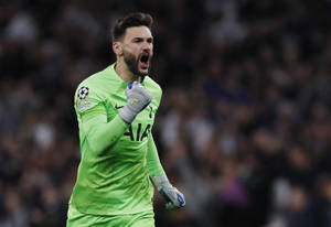 Hugo Lloris Fist Pump Yelling Wallpaper