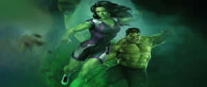 Hulk And She Hulk Marvel 3440x1440 Wallpaper