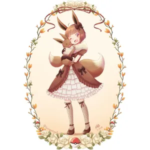 Human Meets Eevee Evolutions Wallpaper