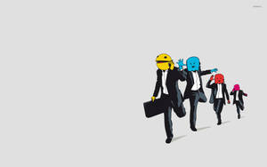 Human Pac-man Emoji Wallpaper