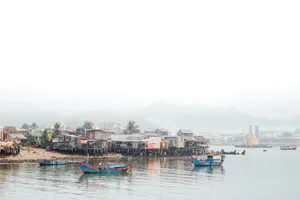 Humble River Town Wallpaper
