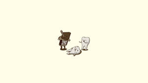 Humor Chocolate And Teeth Wallpaper