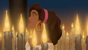 Hunchback Of Notre Dame Candlelit Esmeralda Wallpaper