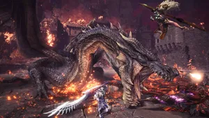 Hunt And Slay Your Way To Victory In Monster Hunter World Iceborne Wallpaper