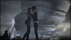 Hurricane With Kissing Couple Wallpaper