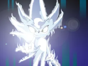 Hyper Sonic Glitched Art Wallpaper