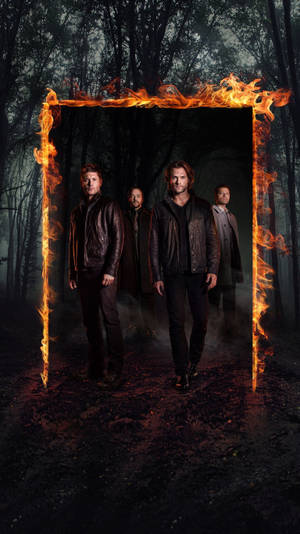 Hypernatural Hunt: Sam, Dean, Cas And Crowley Wallpaper