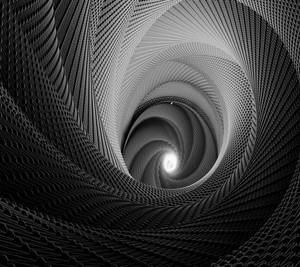 Hypnosis Black And White Tunnel Wallpaper