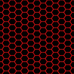 Hypnotising Black And Red Hexagons Wallpaper
