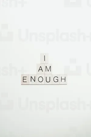 I Am Enough - A Wooden Block With The Word I Am Enough Wallpaper