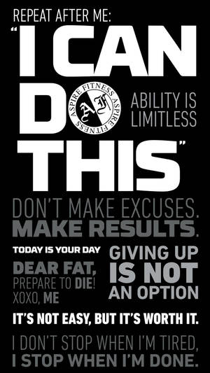 I Can Do This Fitness Motivations Wallpaper