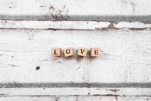 I Love You So Much Wood Blocks Wallpaper