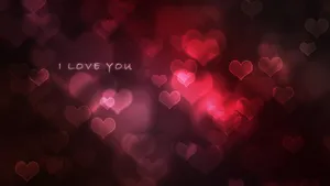 I Love You With Hearts Wallpaper