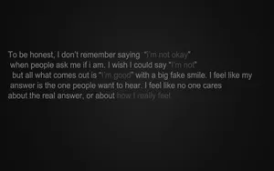 I'm Not Okay Monologue Wallpaper
