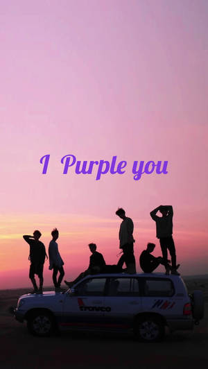 I Purple You Bts Silhouette Photo Wallpaper