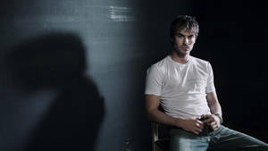 Ian Somerhalder In Shirt Jeans Outfit Wallpaper