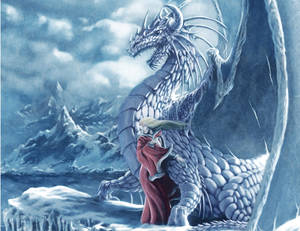 Ice Dragon And Snow Queen Wallpaper