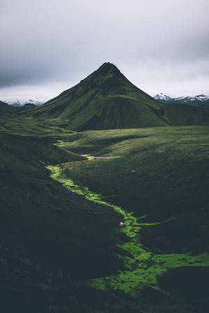 Iceland Green Valley Wallpaper