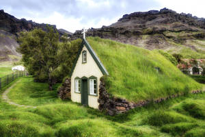 Iceland Hof Church Wallpaper