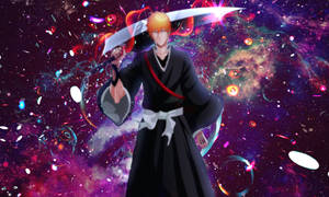 Ichigo Kurosaki Purple Art Wallpaper