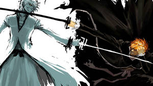 Ichigo Kurosaki Wielding Zangetsu In Bleach Wallpaper