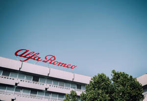 Iconic Alfa Romeo Signage Wallpaper