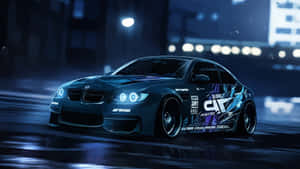 Iconic Bmw At Night Wallpaper