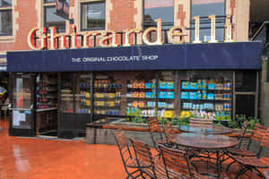Iconic Ghirardelli Square Chocolate Shop In San Francisco Wallpaper
