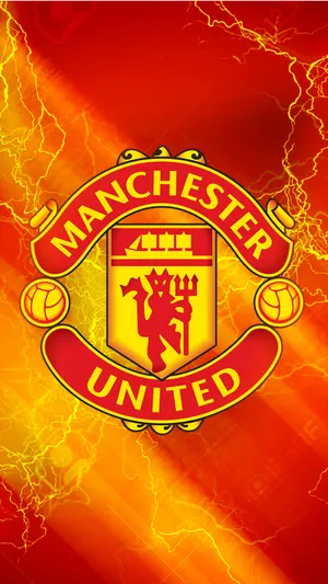Iconic Red Yellow Colors Manchester United Mobile Wallpaper