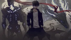 Igris And Jinwoo Solo Leveling 4k Wallpaper