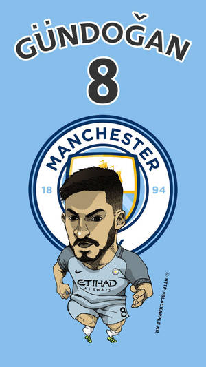 Ilkay Gundogan 2d Bobblehead Drawing Wallpaper